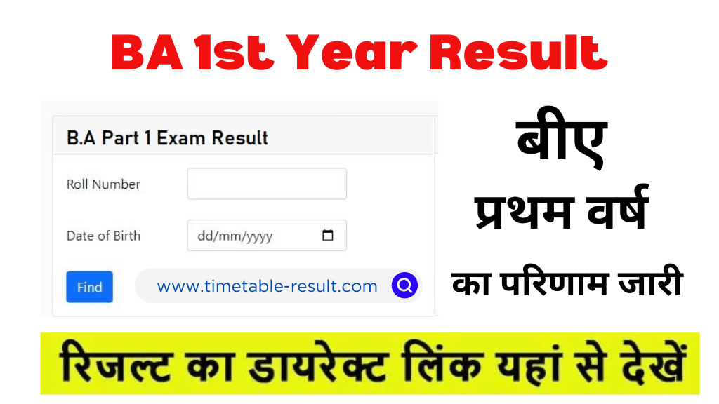 ba 1st year result