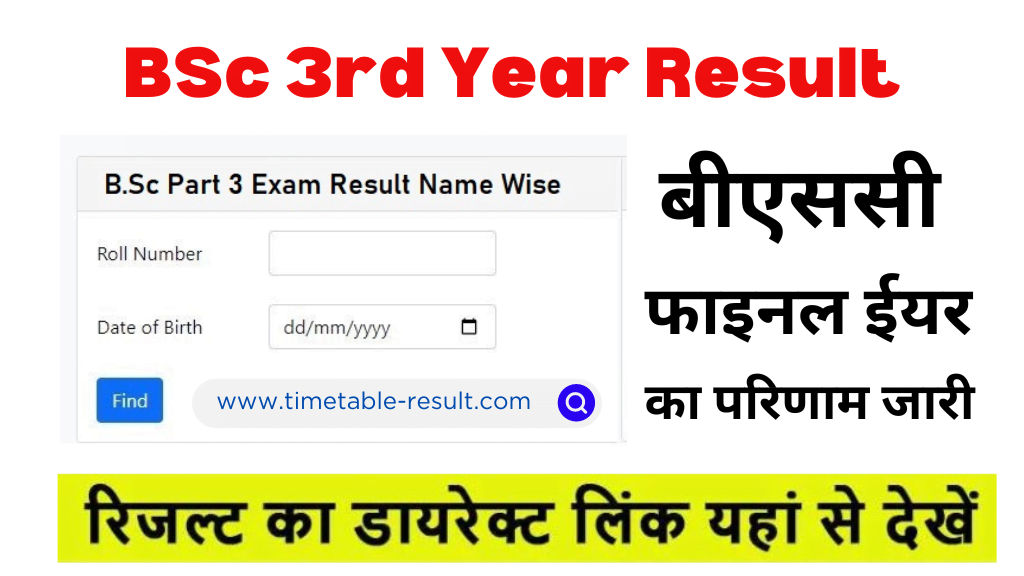 bsc 3rd year result