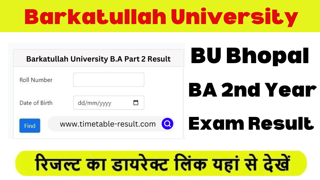 bu bhopal ba 2nd year result