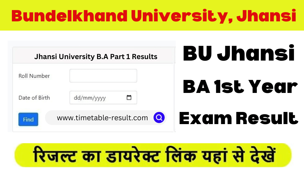 bu jhansi ba 1st year result