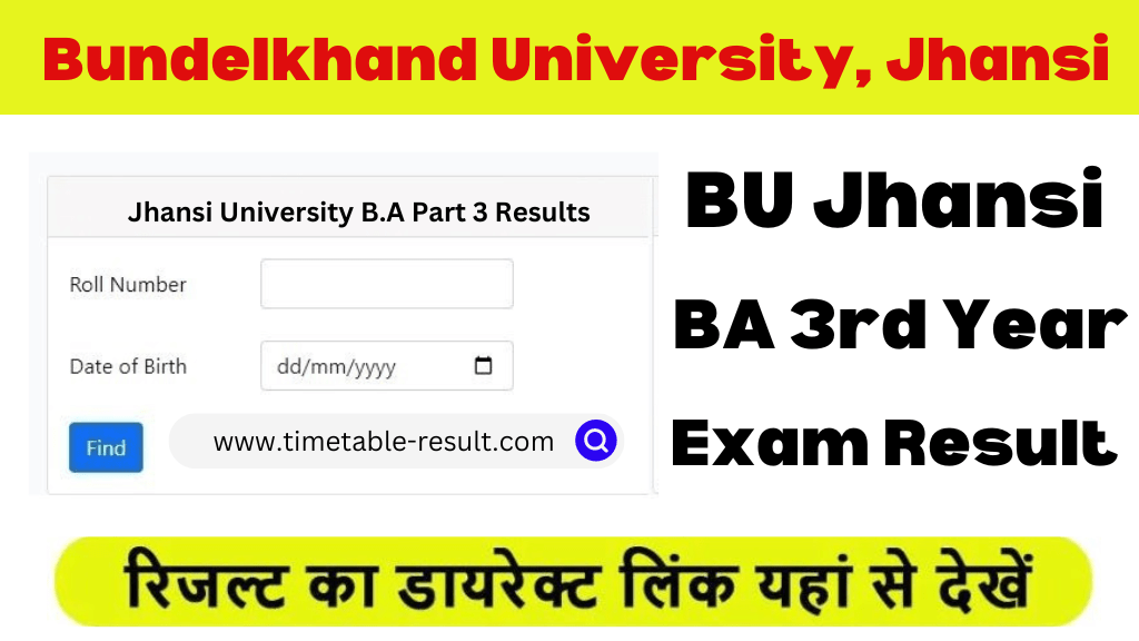 bu jhansi ba 3rd year result