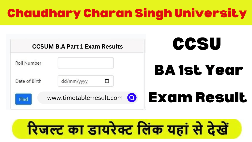 ccsu ba 1st year result