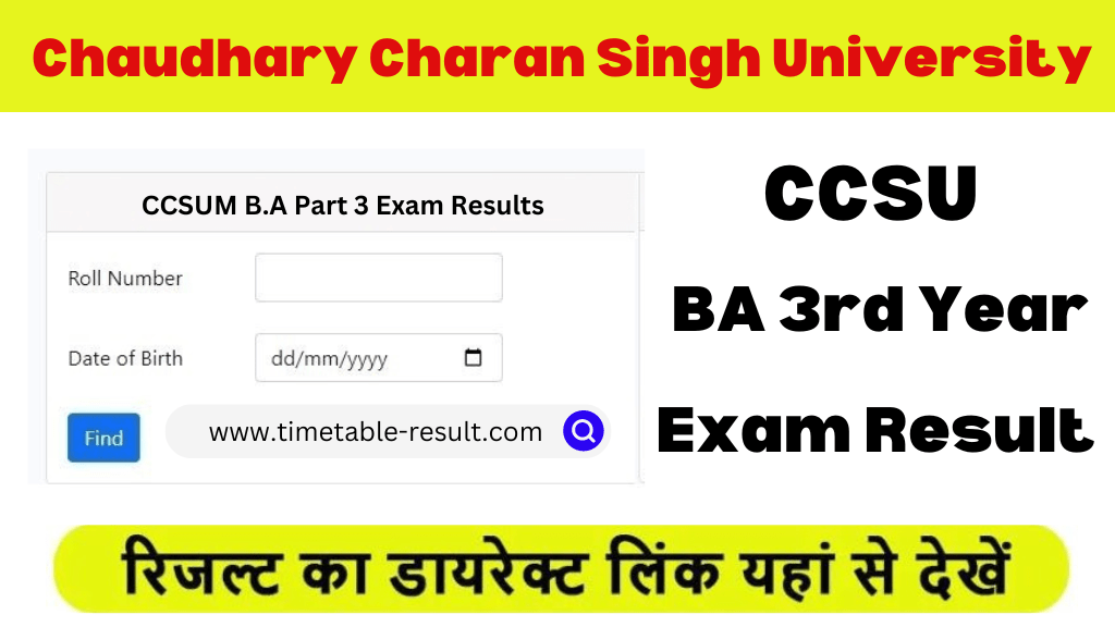 ccsu ba 3rd year result