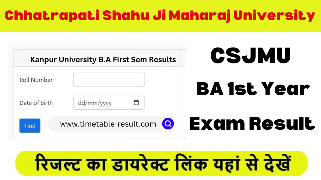 csjmu ba 1st year result