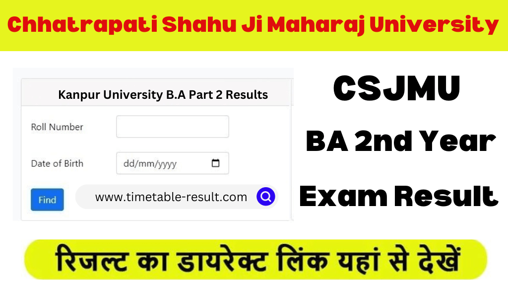 csjmu ba 2nd year result