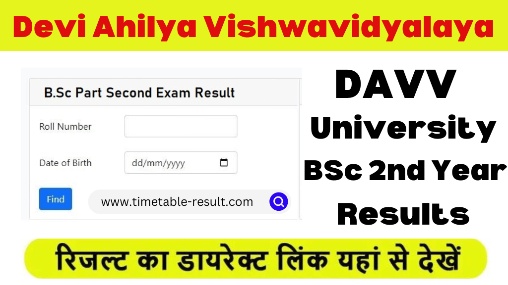 davv bsc 2nd year result