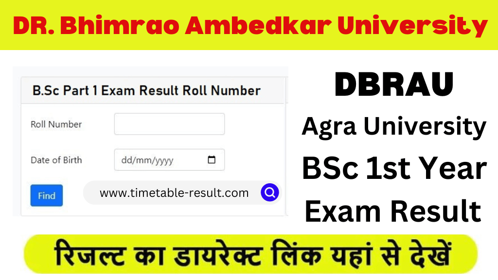 dbrau bsc 1st year result