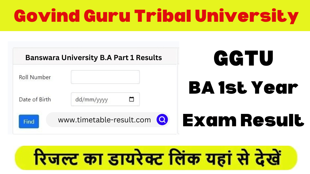 ggtu ba 1st year result