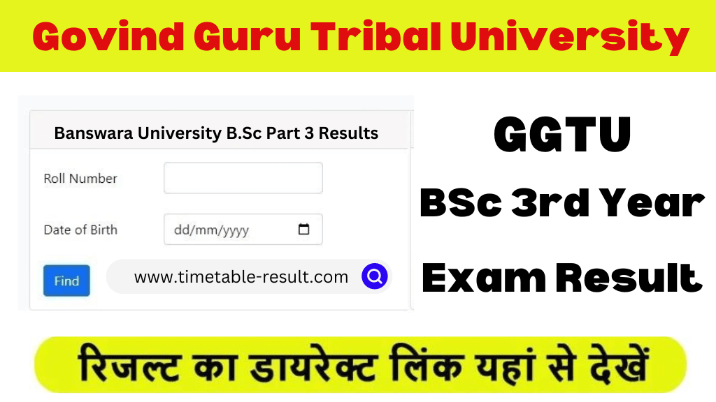 ggtu bsc 3rd year result