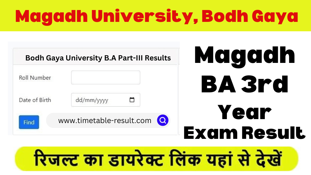 magadh university ba part 3 result