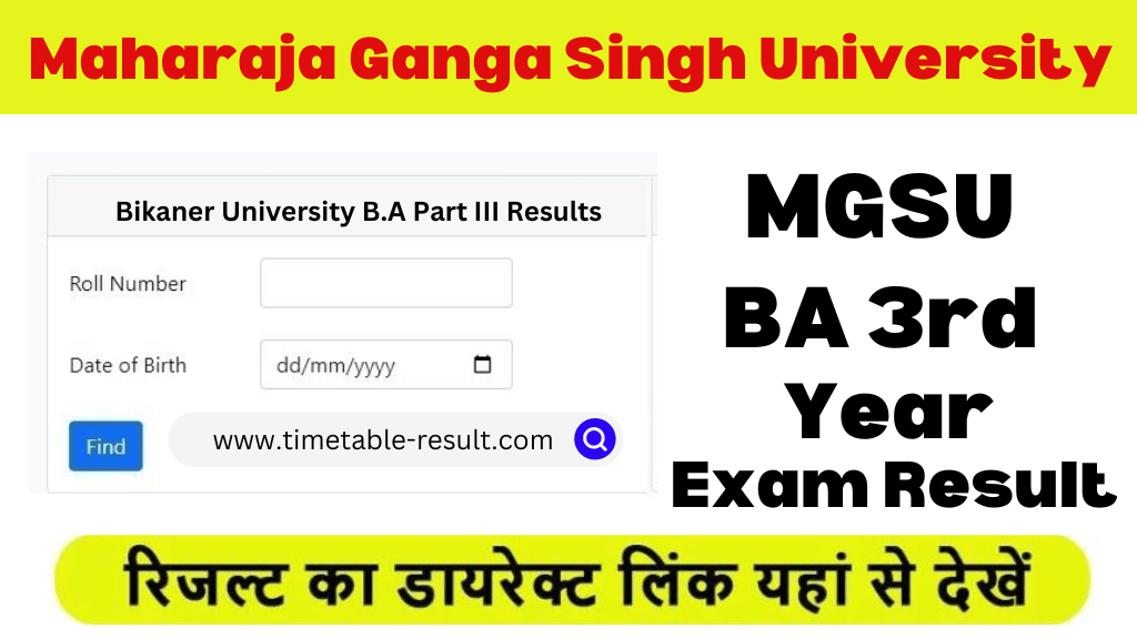 mgsu ba 3rd year result