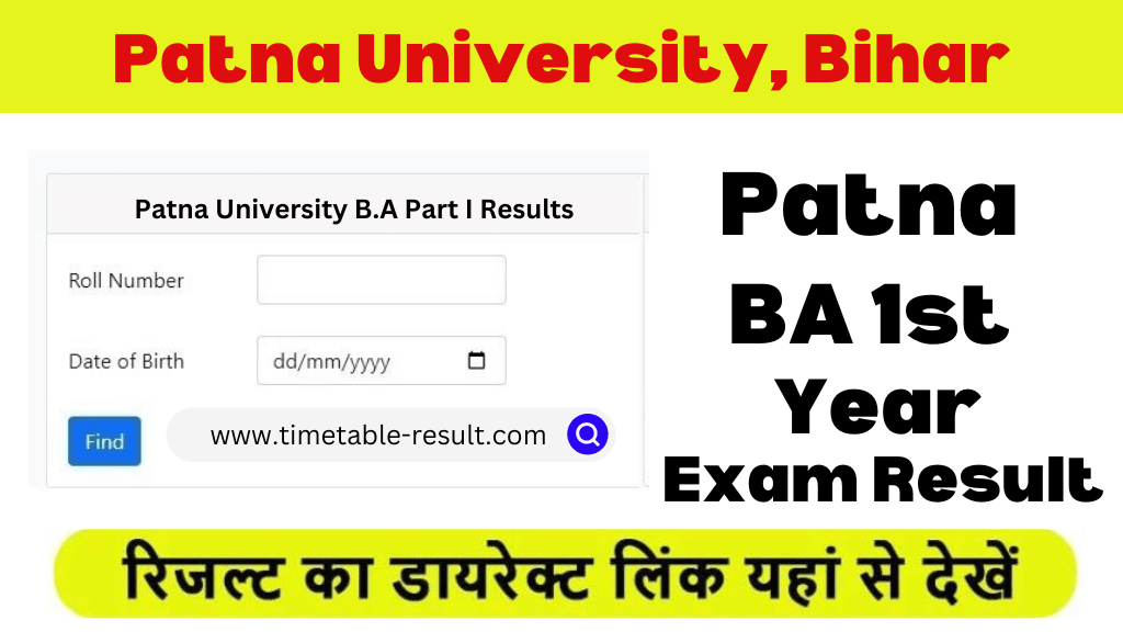 Patna University BA Part 1 Result 2024 DDE PU B.A Part I Result