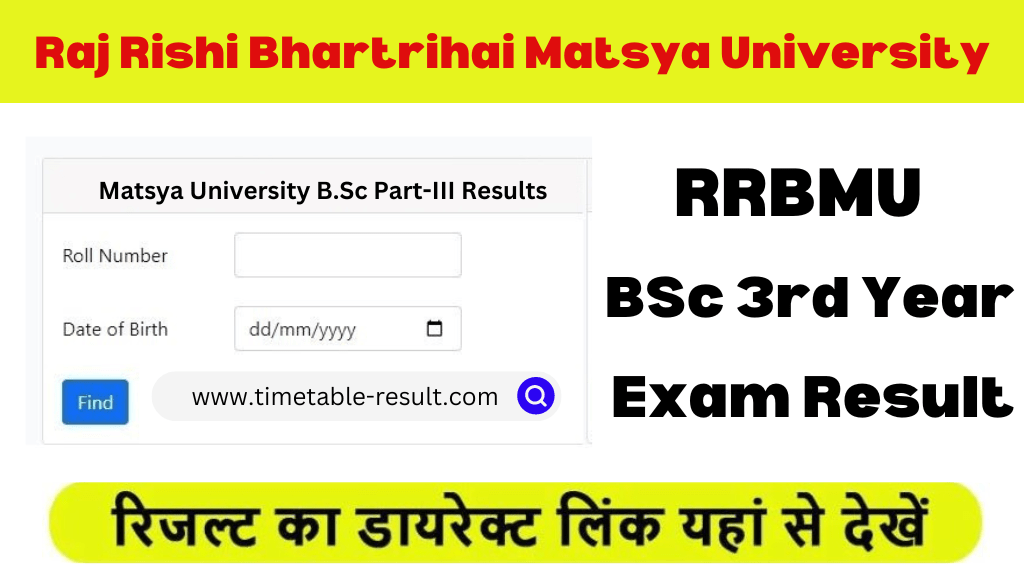 rrbmu bsc 3rd year result