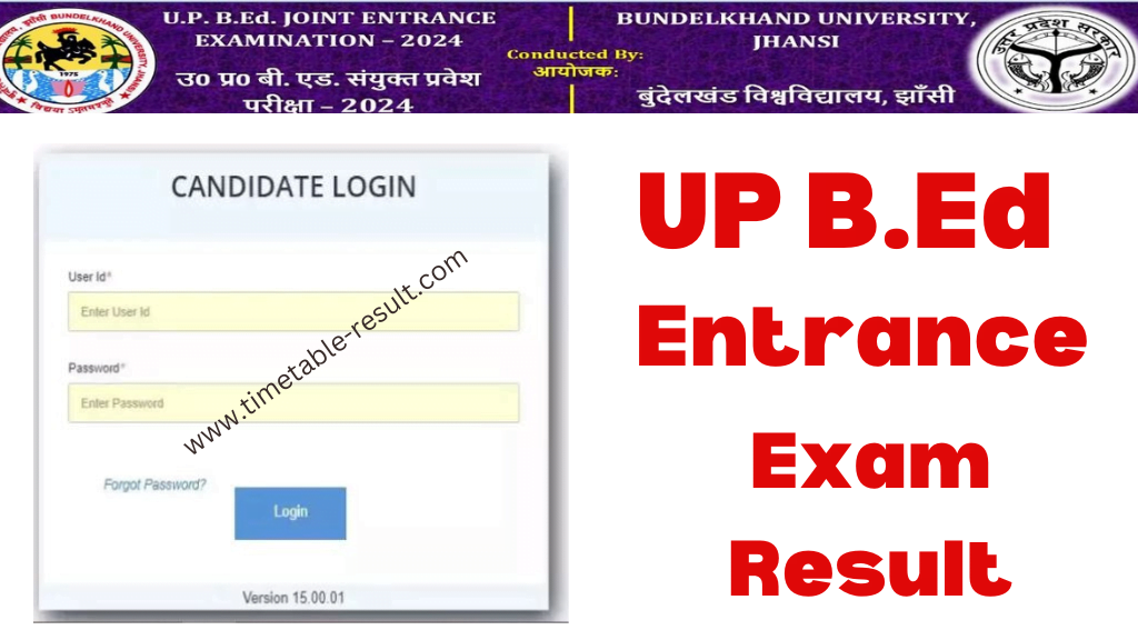 up b.ed result