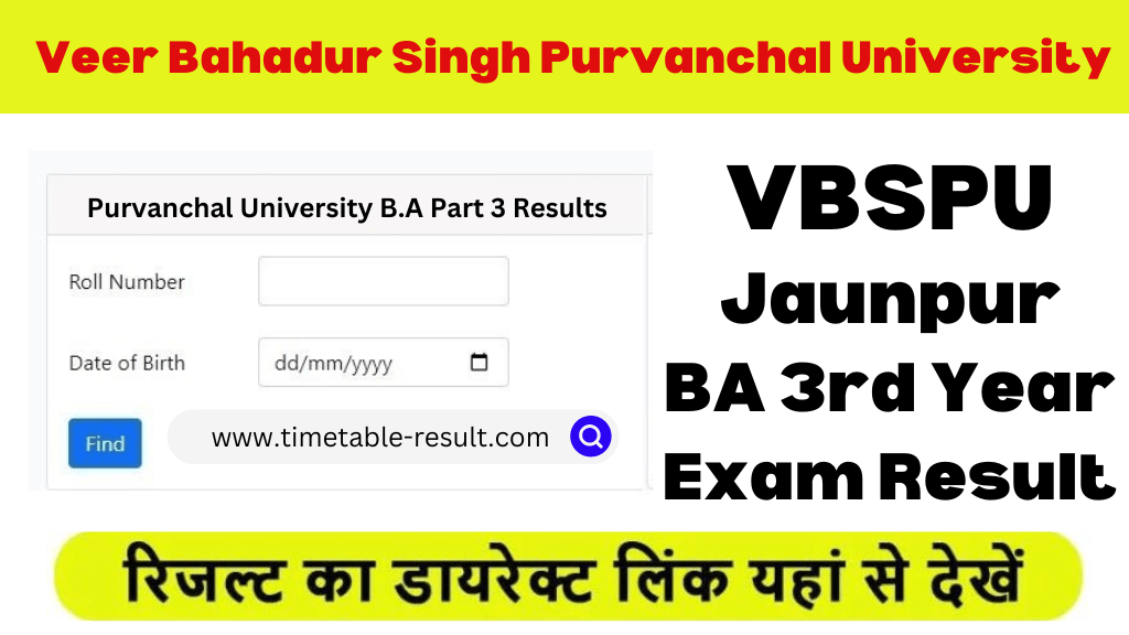vbspu ba 3rd year result