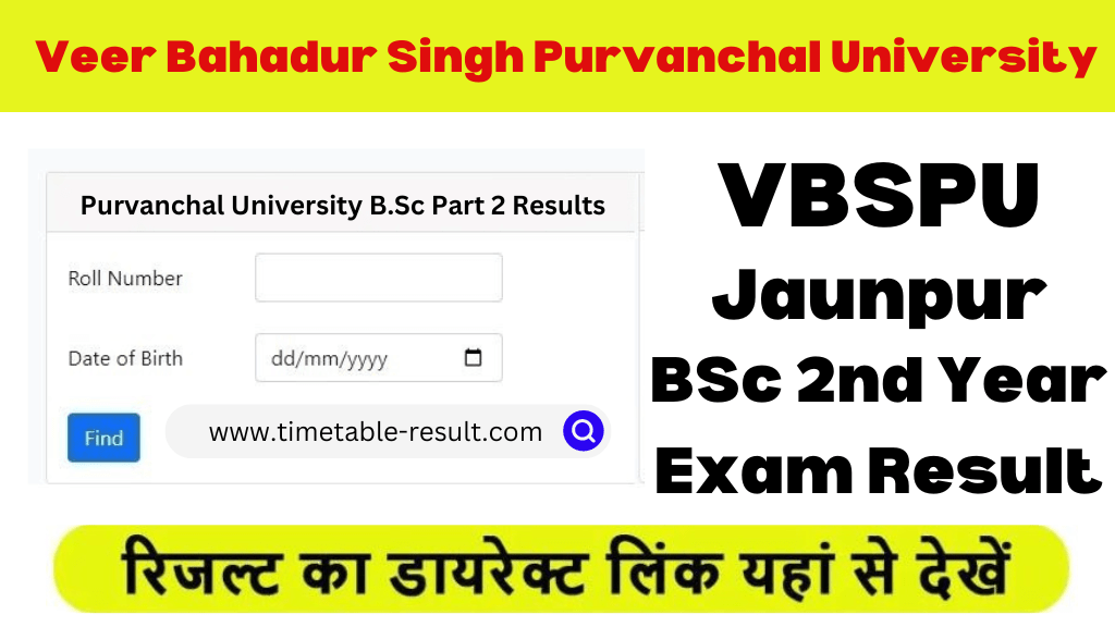 vbspu bsc 2nd year result