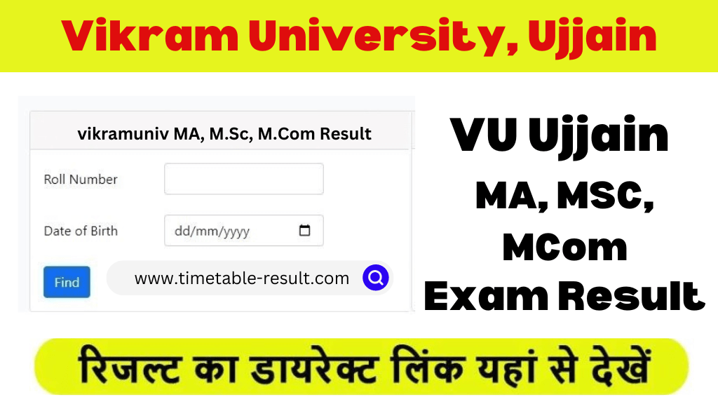 vikram university pg result